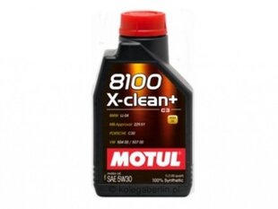 Öljy MOTUL 8100 X-CLEAN+ 5W30, 1L hinta ja tiedot | Motul Voiteluaineet | hobbyhall.fi