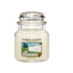 Tuoksukynttilä Yankee Candle Clean Cotton 411 g hinta ja tiedot | Kynttilät ja kynttilänjalat | hobbyhall.fi