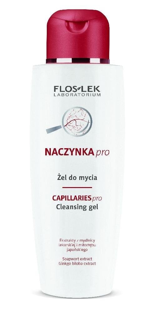 Puhdistava kasvogeeli herkälle iholle Floslek Capillaries Pro 200 ml hinta ja tiedot | Kasvojen puhdistusaineet | hobbyhall.fi