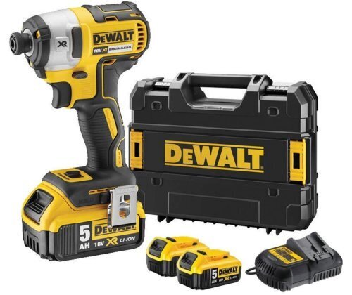 Iskuruuvinväännin DeWalt XR 18V+5Ah (DCF887P2) hinta ja tiedot | Akkuporakoneet ja ruuvinvääntimet | hobbyhall.fi