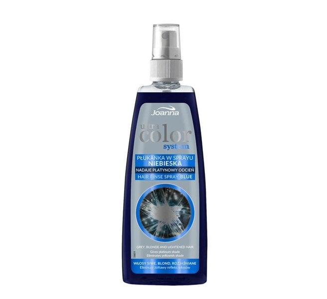 Virkistävä hiusspray harmaille hiuksille Joanna Ultra Color System Blue For Grey Blonde & Lightened Hair 150 ml