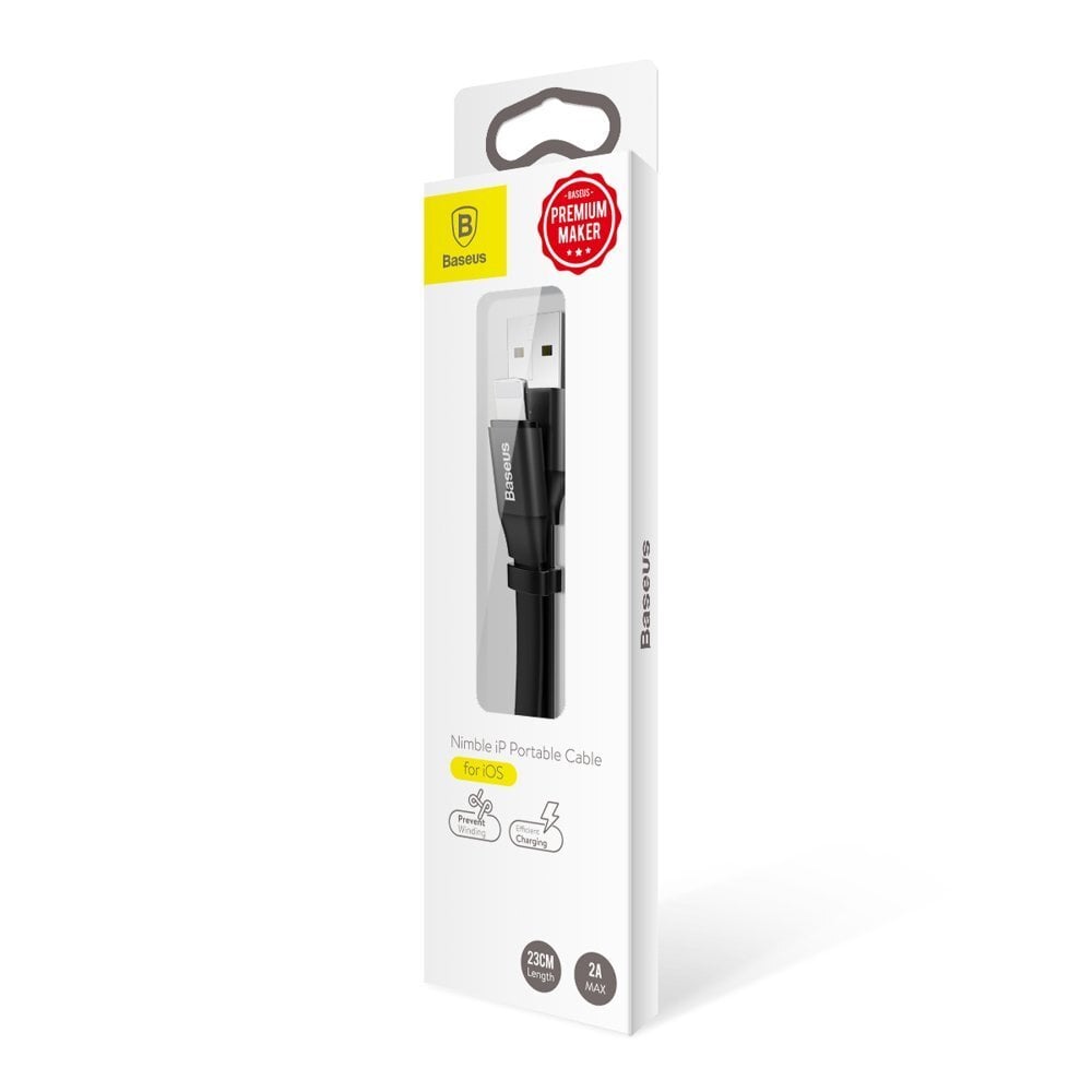 Baseus Nimble, USB / Lightning, 0,23 m hinta ja tiedot | Puhelinkaapelit | hobbyhall.fi