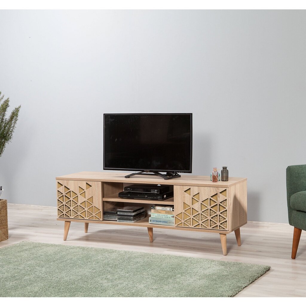 TV-pöytä Kalune Design 863(I), väri: keltainen/tammi hinta ja tiedot | TV-tasot | hobbyhall.fi