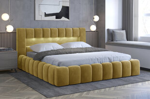Sänky NORE Lamica 04, 160x200 cm, keltainen. hinta ja tiedot | Sängyt | hobbyhall.fi
