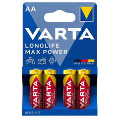 Paristot ja akut Varta Max Power AA LR6, 4 kpl hinta ja tiedot | Paristot | hobbyhall.fi