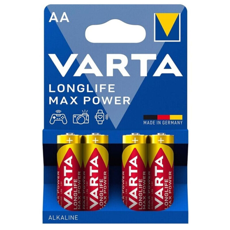 Paristot ja akut Varta Max Power AA LR6, 4 kpl hinta ja tiedot | Paristot | hobbyhall.fi