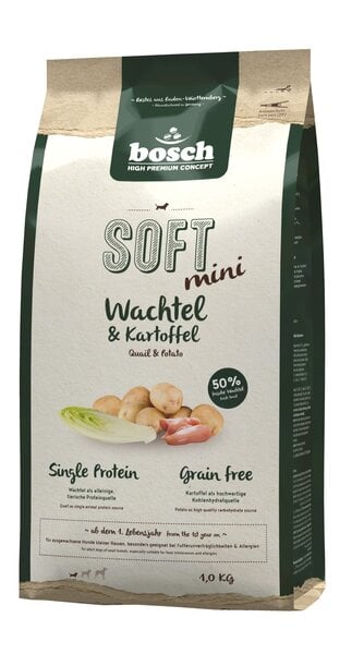 Koiranruoka Bosch Pet Food Plus SOFT MINI Viiriäinen & Peruna 1kg