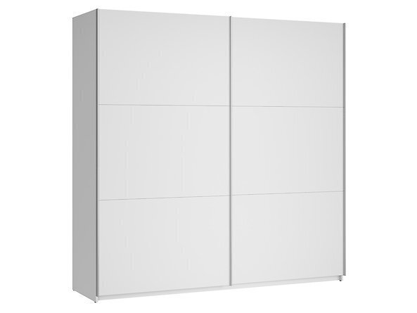 BRW Colin 220 -kaappi, 220 x 281,5 x 60 cm, valkoinen / hopeinen hinta ja tiedot | Kaapit | hobbyhall.fi