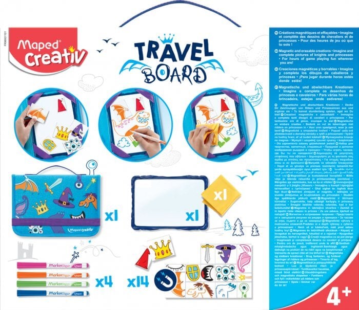 Maped Creativ Travel Board Knights and Princesses Piirustussetti magneettitaululla hinta ja tiedot | Taide- ja askartelutarvikkeet | hobbyhall.fi