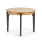Sorbus-pöytä, jatkettava, 100 x 100 x 77 cm, tammi / musta hinta ja tiedot | Ruokapöydät | hobbyhall.fi