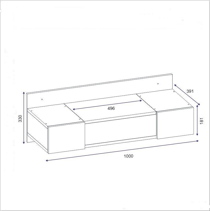Pukeutumispöytä Kalune Design, 2203, valkoinen hinta ja tiedot | Peilipöydät | hobbyhall.fi