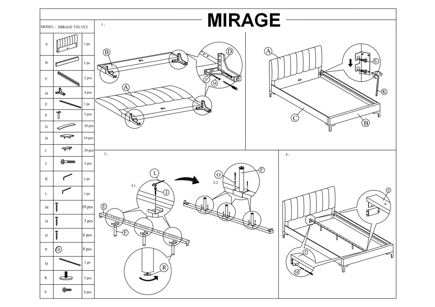 Sänky Signal Meble Mirage, 160x200 cm, harmaa hinta ja tiedot | Sängyt | hobbyhall.fi