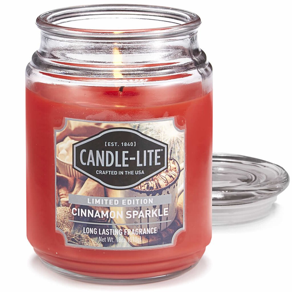 Tuoksukynttilä kannella Candle-Lite Cinnamon Sparkle, 510 g hinta ja tiedot | Kynttilät ja kynttilänjalat | hobbyhall.fi