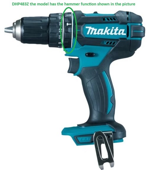 Akkukäyttöinen iskuporakone Makita DHP483Z, 18V hinta ja tiedot | Akkuporakoneet ja ruuvinvääntimet | hobbyhall.fi