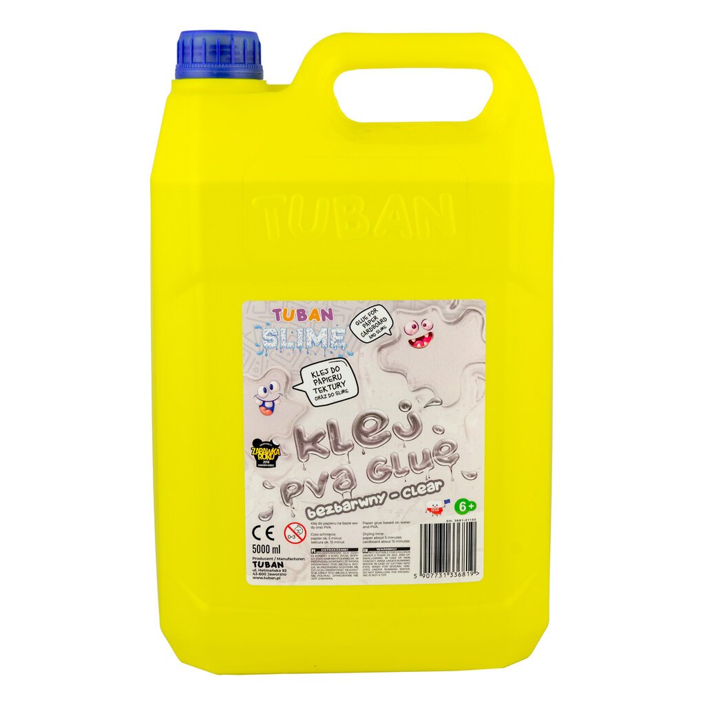 Läpinäkyvä PVA- liima liman valmistukseen Tuban Slime TU3681, 5 l hinta ja tiedot | Taide- ja askartelutarvikkeet | hobbyhall.fi