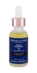 Restoroiva kasvoöljy Revolution Skincare Night Restore Oil, 30 ml hinta ja tiedot | Kasvoöljyt ja seerumit | hobbyhall.fi