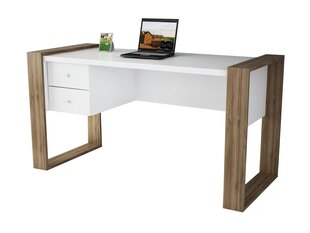Työpöytä Lord, valkoinen/ruskea hinta ja tiedot | Tietokonepöydät ja työpöydät | hobbyhall.fi