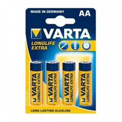 Varta Longlife AA akut, 4 kpl hinta ja tiedot | Paristot | hobbyhall.fi