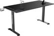 Pelipöytä Ultradesk Momentum, musta hinta ja tiedot | Tietokonepöydät ja työpöydät | hobbyhall.fi