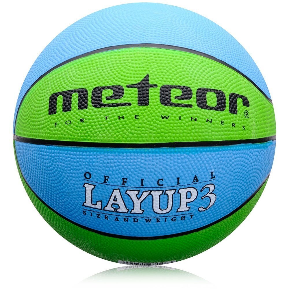 Meteor Layup koripallo koko 3, sininen/vihreä hinta ja tiedot | Koripallot | hobbyhall.fi