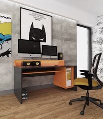 Forte Tezaur II työpöytä musta/oranssi hinta ja tiedot | Tietokonepöydät ja työpöydät | hobbyhall.fi