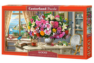 Palapeli Puzzle Castorland Summer Flowers and Cup of Tea, 4000 kpl hinta ja tiedot | Palapelit | hobbyhall.fi