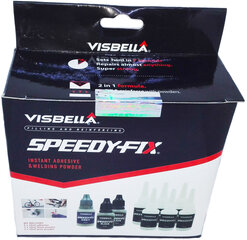 Visbella SPEEDY-FIX liimasetti: täyteaine ja liima (jauhe 3x10 ml, liima 6x10 ml) hinta ja tiedot | Visbella Autotuotteet | hobbyhall.fi