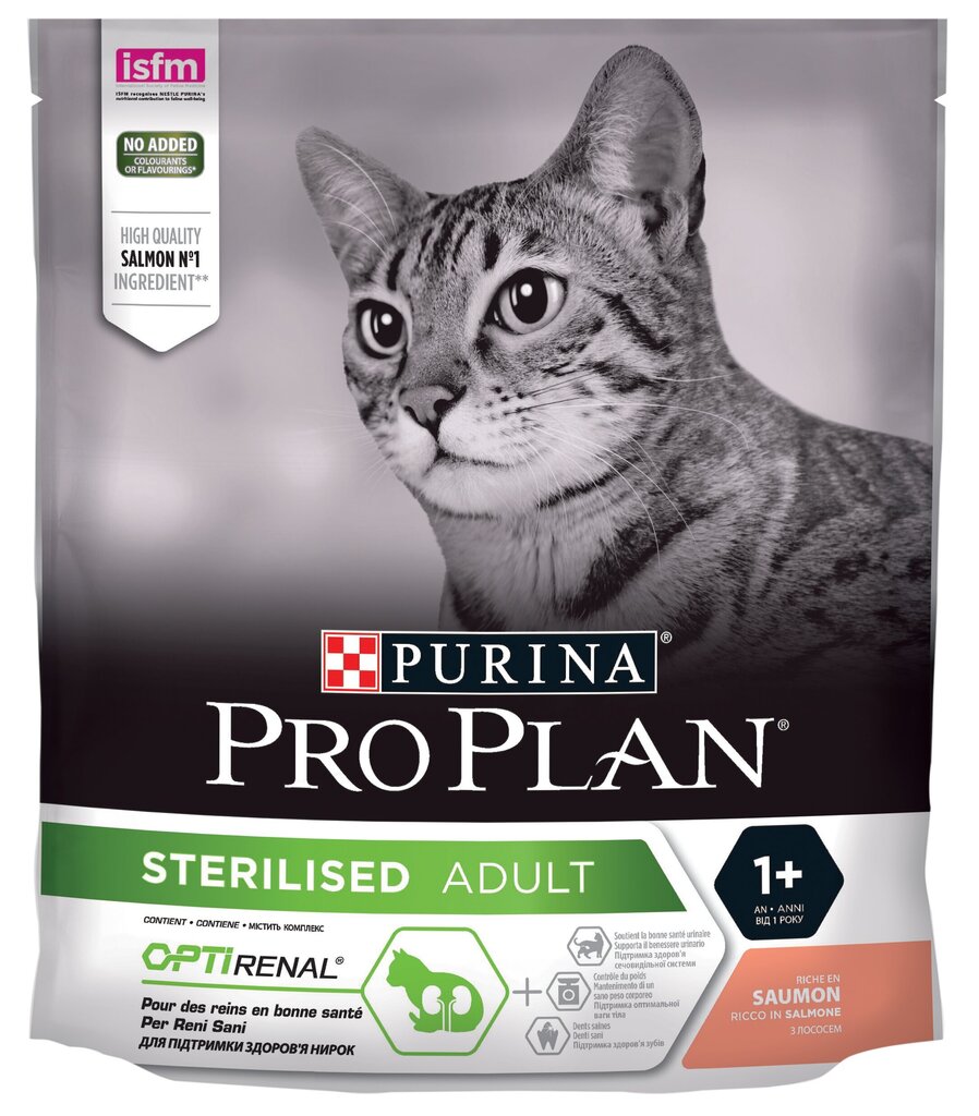 Pro Plan Sterilised Cat Salmon Kuivaruoka kastroidulle kissalle 400g hinta ja tiedot | Kissan kuivaruoka | hobbyhall.fi