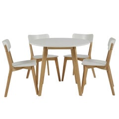 Ruokapöytä Raven, ruskea/valkoinen hinta ja tiedot | Ruokapöydät | hobbyhall.fi