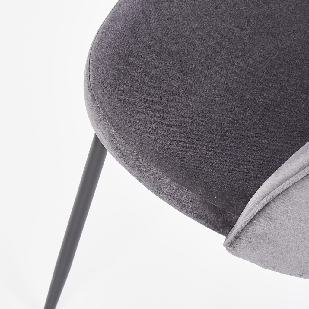 2-tuolinen setti K314, harmaa/musta hinta ja tiedot | Ruokapöydän tuolit | hobbyhall.fi