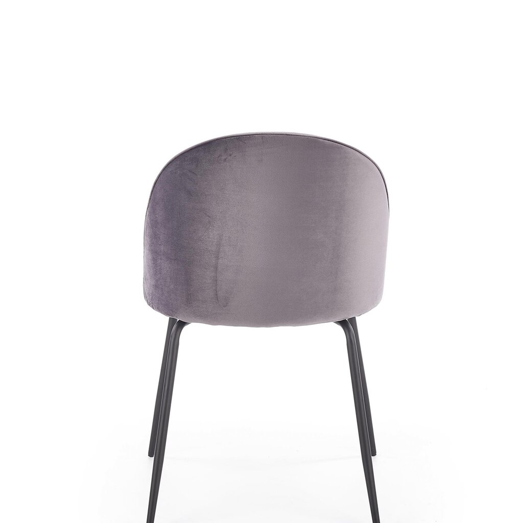 2-tuolinen setti K314, harmaa/musta hinta ja tiedot | Ruokapöydän tuolit | hobbyhall.fi