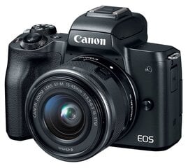 Canon EOS M50 15-45 IS STM (Black) hinta ja tiedot | Kamerat | hobbyhall.fi