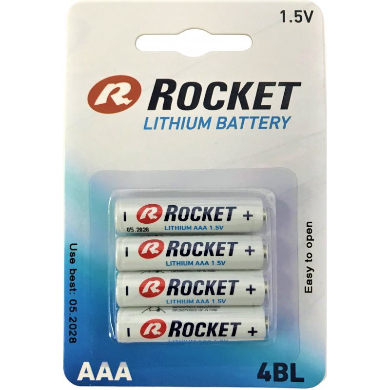 AAA-paristot Rocket Litium, 4 kpl hinta ja tiedot | Paristot | hobbyhall.fi