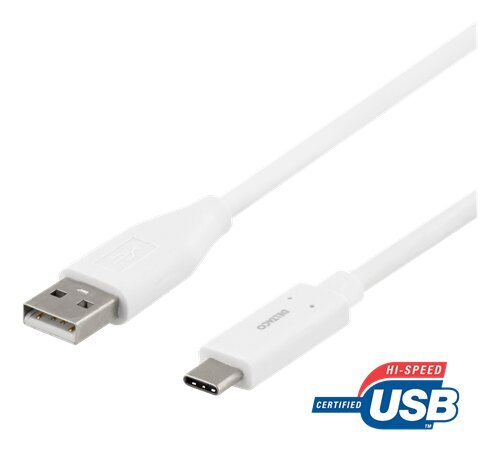 Deltaco USBC-1008M, USB C, USB A, 0.5M hinta ja tiedot | Puhelinkaapelit | hobbyhall.fi