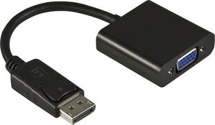 Deltaco DP-VGA7, DisplayPort, VGA, 0,2 m hinta ja tiedot | Adapterit | hobbyhall.fi