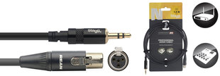 Stagg REAN 3,5 mm:n miniJack TRS AUX - 4-nastainen miniXLR 1,5 m hinta ja tiedot | Kaapelit ja adapterit | hobbyhall.fi