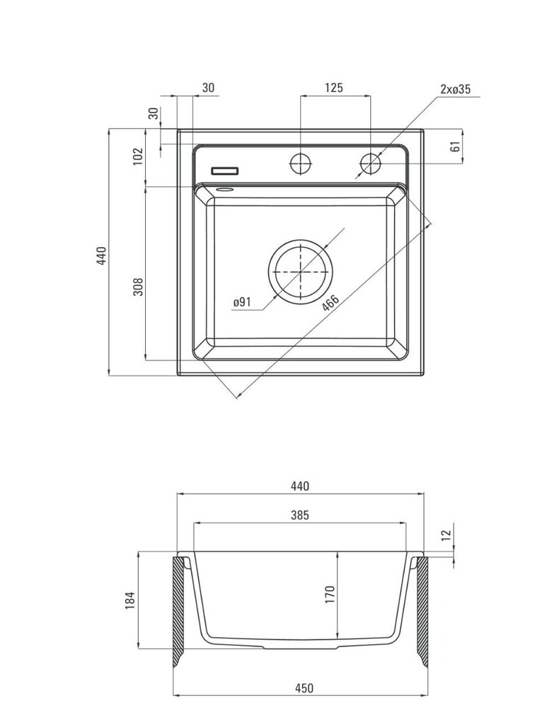 Graniittinen pesuallas Deante Zorba ZQZ 2103, graphite hinta ja tiedot | Keittiöaltaat | hobbyhall.fi