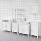 Erillinen kylpyhuonekaappi SoBuy FRG204-W, valkoinen hinta ja tiedot | Kylpyhuonekaapit | hobbyhall.fi