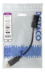 Deltaco DP-HDMI43, DisplayPort, HDMI, 0,2 m hinta ja tiedot | Adapterit | hobbyhall.fi