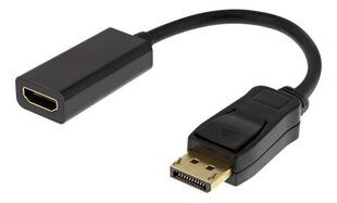 Deltaco DP-HDMI43, DisplayPort, HDMI, 0,2 m hinta ja tiedot | Adapterit | hobbyhall.fi