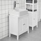 Erillinen kylpyhuoneen allaskaappi SoBuy FRG202-W, valkoinen hinta ja tiedot | Kylpyhuonekaapit | hobbyhall.fi