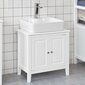 Erillinen kylpyhuoneen allaskaappi SoBuy FRG202-W, valkoinen hinta ja tiedot | Kylpyhuonekaapit | hobbyhall.fi
