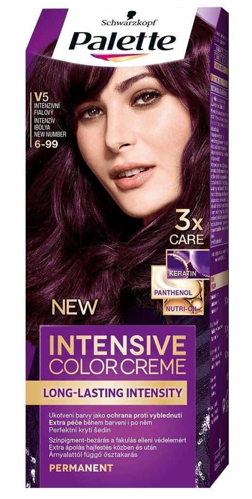 Schwarzkopf Palette Intensive Color Creme, V5 Intensive Violet (intensiivinen violetti) voidemainen hiusväri hinta ja tiedot | Hiusvärit | hobbyhall.fi