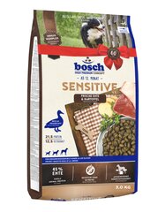 Bosch HPC kuivaruoka Adult Sensitive, ankkaa ja perunaa 1kg hinta ja tiedot | Koiran kuivaruoka | hobbyhall.fi