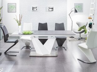 Jatkettava pöytä Signal Meble Alaras II, 120 cm, musta/valkoinen hinta ja tiedot | Ruokapöydät | hobbyhall.fi