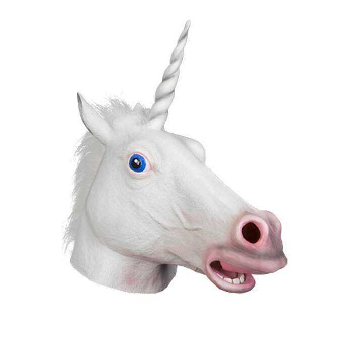 Unicorn naamari, valkoinen hinta ja tiedot | Naamiaisasut | hobbyhall.fi