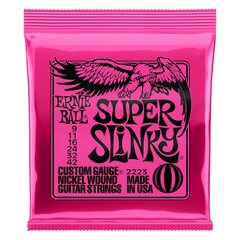 Sähkökitaran kielet Ernie Ball Super Slinky 9-42 hinta ja tiedot | Soittimien lisätarvikkeet | hobbyhall.fi