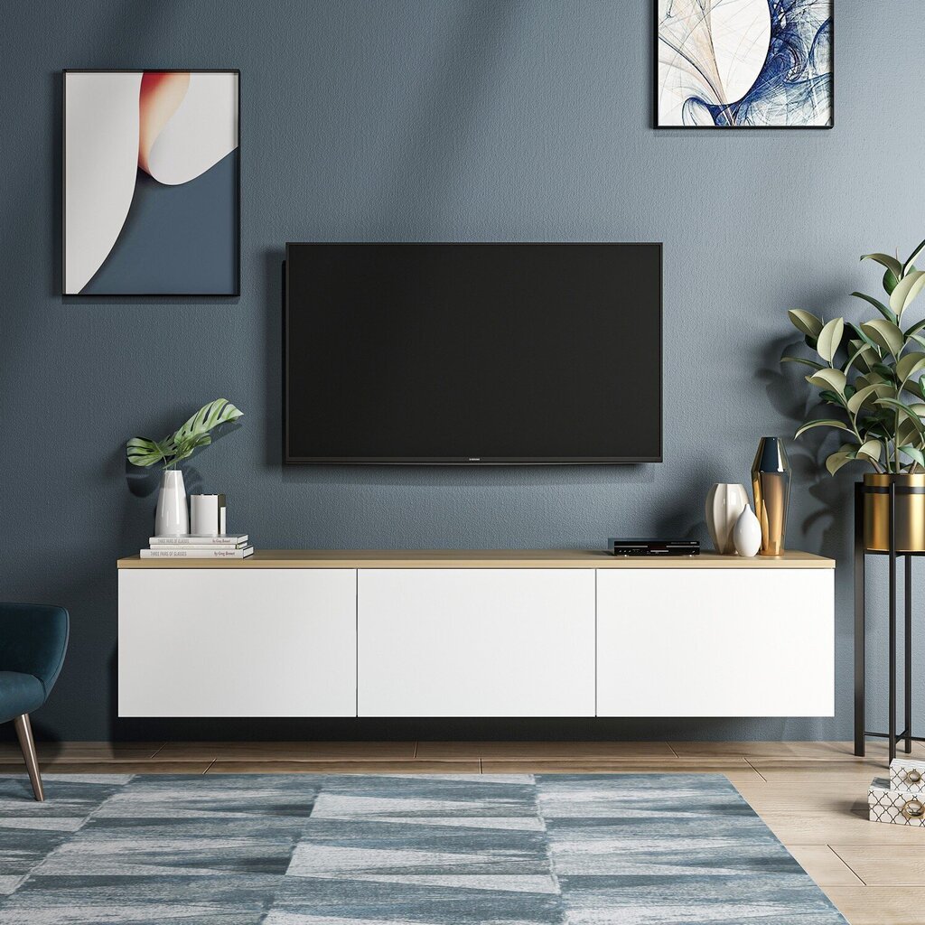 TV-taso Kalune Design 382 (I), 160 cm, valkoinen hinta ja tiedot | TV-tasot | hobbyhall.fi