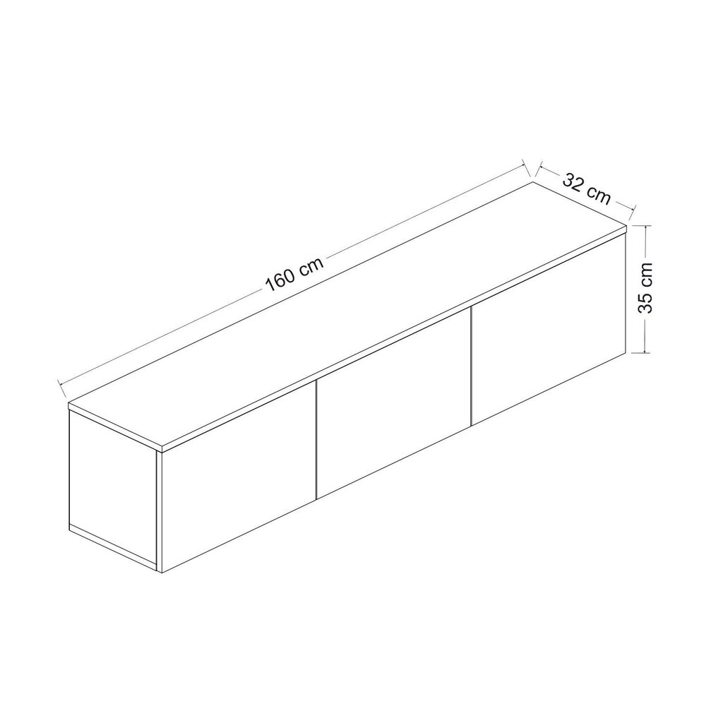 TV-taso Kalune Design 382 (I), 160 cm, valkoinen hinta ja tiedot | TV-tasot | hobbyhall.fi