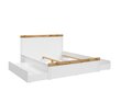 BRW Holten sänky 160x200 cm, valkoinen/ruskea hinta ja tiedot | Sängyt | hobbyhall.fi